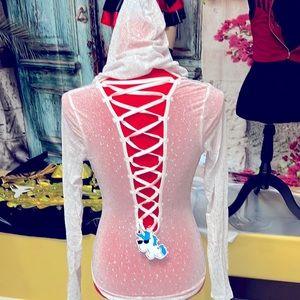 NWT Glittery white Bodysuit